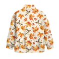 thumbnail image 6 of Xoenoiee Maple Leaves Hummingbird Print Girls Oversized Hoodies Casual Long Sleeve Half Zipper Sweatshirt Thanksgiving Drop Shoulder Pullover Tops Sportswear, 13-14 Years, 6 of 7