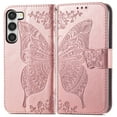 thumbnail image 2 of TECH CIRCLE for Samsung Galaxy S23 Wallet Case,Butterfly Flower Folio Flip Case Magnetic Closure RFID Blocking Card Slots Kickstand Shockproof Case for Samsung Galaxy S23 6.1 inch 2023,Rosegold, 2 of 12