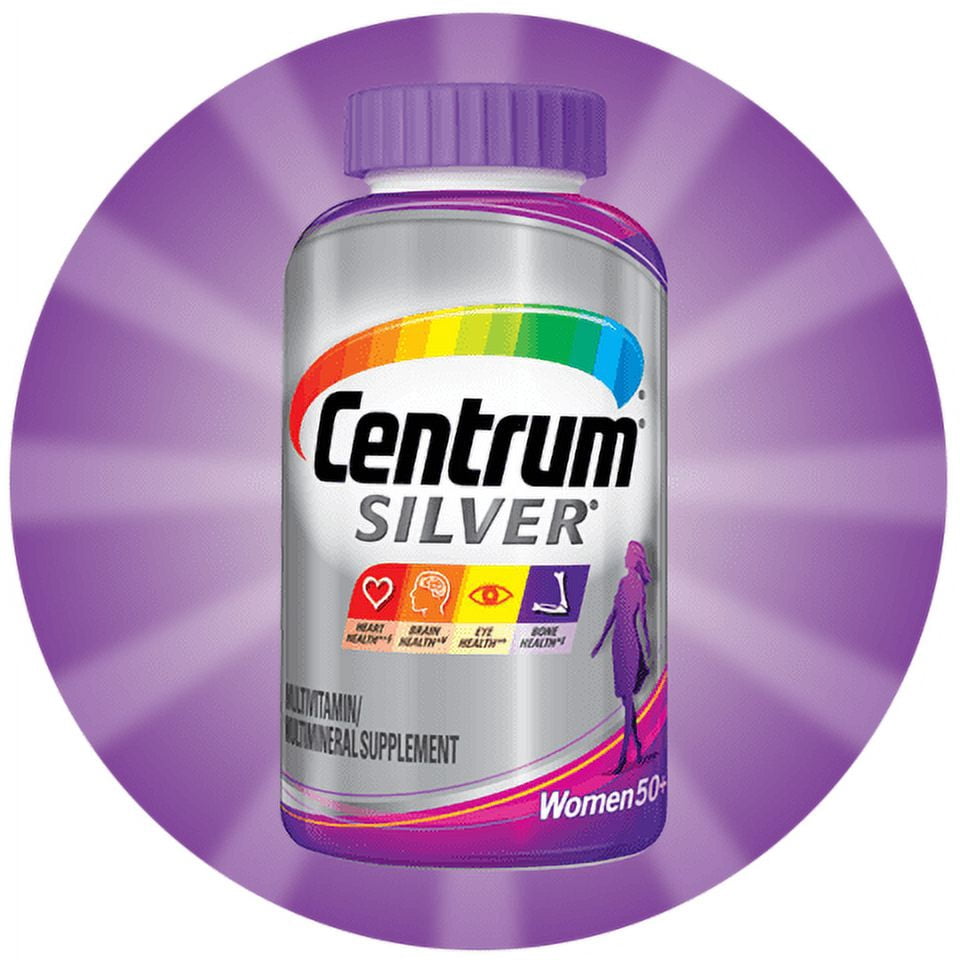 Centrum Silver Multivitamins for Women Over 50, Multivitamin/Multimineral Supplement with Vitamin D3, B Vitamins, Calcium and Antioxidants - 133 Count