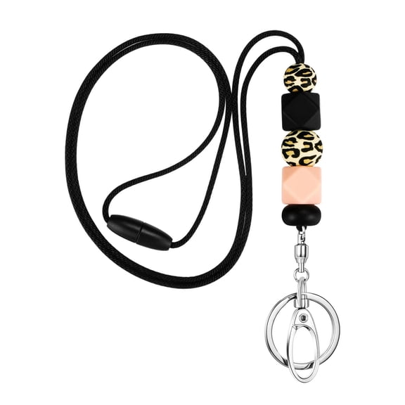 Teacher Lanyards for ID Badges Teens Silicone Beaded Keys Women Nurse Office Worker