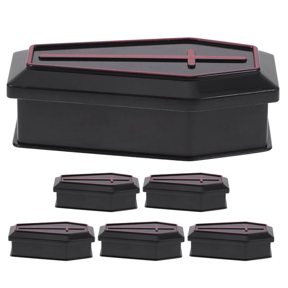 6pcs Halloween Mini Coffin Box Trick Or Treat Candy Box Halloween Decoration Mini Coffin