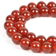 thumbnail image 2 of 90 cuentas de piedra sueltas espaciadoras redondas de cornalina natural de 0.157 in para hacer joyas de 15.5 pulgadas, 1 hebra (cornalina, 0.157 in, 90 cuentas), 2 of 5