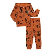 Mickey Mouse Baby and Toddler Boys Fleece Hoodie and Joggers, 2-Piece Outfit Set, Sizes 12M-5T