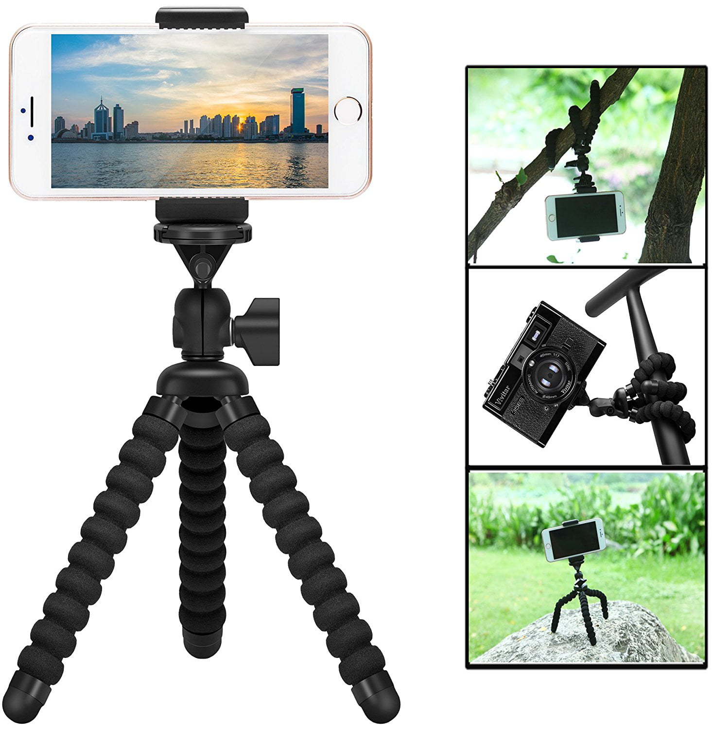 Universal Aluminum Mobile Phone Tripod Stand Grip Holder Mount For Camera iPhone 