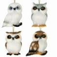 thumbnail image 6 of Christmas Plush Owl Ornament Set 4 Piece Winter Owl Decorations for Tree Wreath Garland Gift for Bird Lovers(Brown), 6 of 6