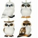 thumbnail image 2 of Juego de 4 Adornos Navideños de Búhos de Peluche Realistas para Coronas y Guirnaldas de Árbol., 2 of 7