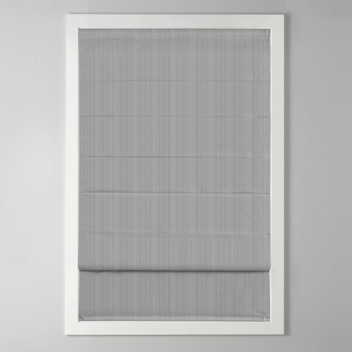 MAYEERTY Basketweave Room Darkening Cordless Roman Shade, Grey, 64" L x 29" W