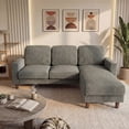 thumbnail image 2 of Homall Cloud Modular Sectional Sofa 3 Seat L-Shaped Cloud Oversized Sofa Couch for Living Room, Apartment and Small Space,Corduroy Gray, 2 of 7
