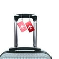 thumbnail image 6 of Airport Luggage Handbag Message Label Aluminium Metal Tag Card Holder Red 2pcs, 6 of 6