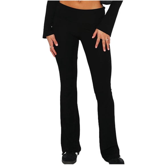 Women‘s Flared Leggings Yoga Pants Low Rise Sweatpants Casual Basic Bootcut Stretchy Soft Workout Joggers Sweatpants Lounge Streetwear
