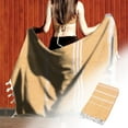 thumbnail image 1 of Serviette de Bain - Serviette de Plage Turque Pure Anti-Sable à Pompons pour Adultes, Châle d'Extérieur, Serviette de Sauna Rayée, Accessoire de Bain Turc, 1 of 6