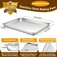 thumbnail image 4 of Baking Sheet with Rack Set (1 Sheet + 1 Rack, 12.5 x 9.7 x 1 Inch), Cookie Sheets for Baking Use, Stainless Steel Baking Pans with Cooling Racks, For Christmas,Thanksgiving, 4 of 11