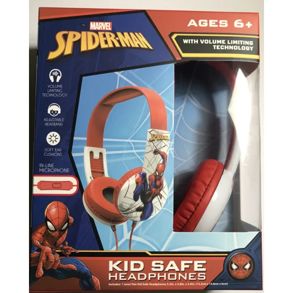 RHEA- Spider Man ?? Headset ??Headphones Kid’S Safe Tracking Sealed