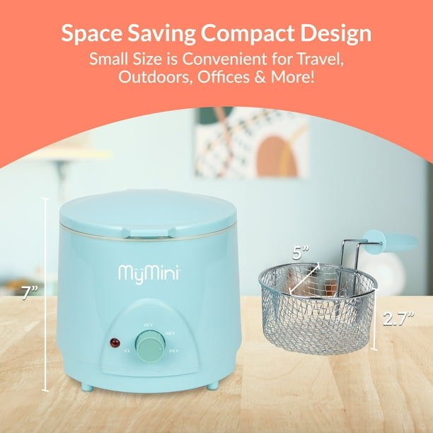 本日だけ。KING FRY MyMini 1.5 qt Electric Deep Fryer, 700 Watts, Aqua - Walmart