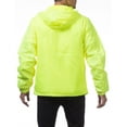 thumbnail image 4 of Pro Club Men's Fleece Lined Windbreaker Jacket, Large, Safety Green, 4 of 4