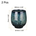 thumbnail image 2 of Uxcell 2 Pieces Chinese Ceramic Teacup 5.41oz Traditional Gong Fu Tea Set, Indigo Blue, 2 of 6
