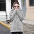thumbnail image 4 of BAETEUY Winter Women Jacket - Thick Plush Faux Rabbit Fur Mid Length Hooded Coat, 4 of 8