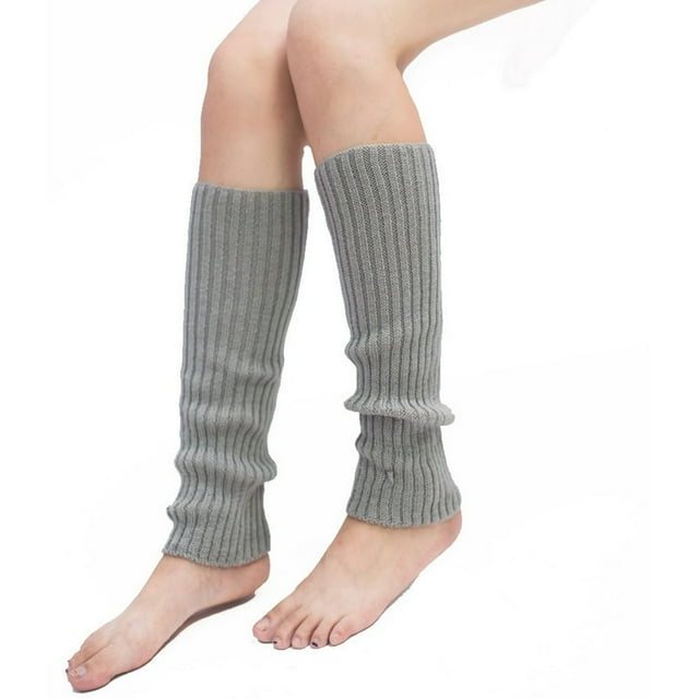 LNGOOR Women Juniors Neon Ribbed Leg Warmers For Eighty‘S Party Sports Yoga