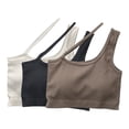 thumbnail image 1 of Women's Crop Tops Shoulder Ribbed Seamless Exercise Workout Tank Tops, 1 of 5