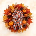 thumbnail image 5 of Aoznliie Fall Ribbon Bows, 5 Pack Woven Fabric Bows for Thanksgiving, 14x8 inch Orange Ribbon Bows for Wreath Table Decor, Multicolor, 5 of 7