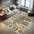 thumbnail image 5 of Ambesonne Southwestern Decorative Rug Carpet, Starry Ethnic Grunge, 2' 5" x 5', Cinnamon Seafoam Beige, 5 of 5