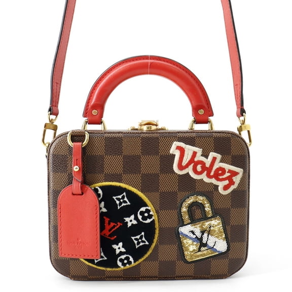 Pre-Owned Louis Vuitton Damier Ebene handbag LV Stories Box N40048 2-way shoulder patchwork...