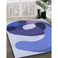 thumbnail image 2 of Ahgly Company Indoor Rectangle Patterned Jeans Blue Area Rugs, 5' x 7', 2 of 6