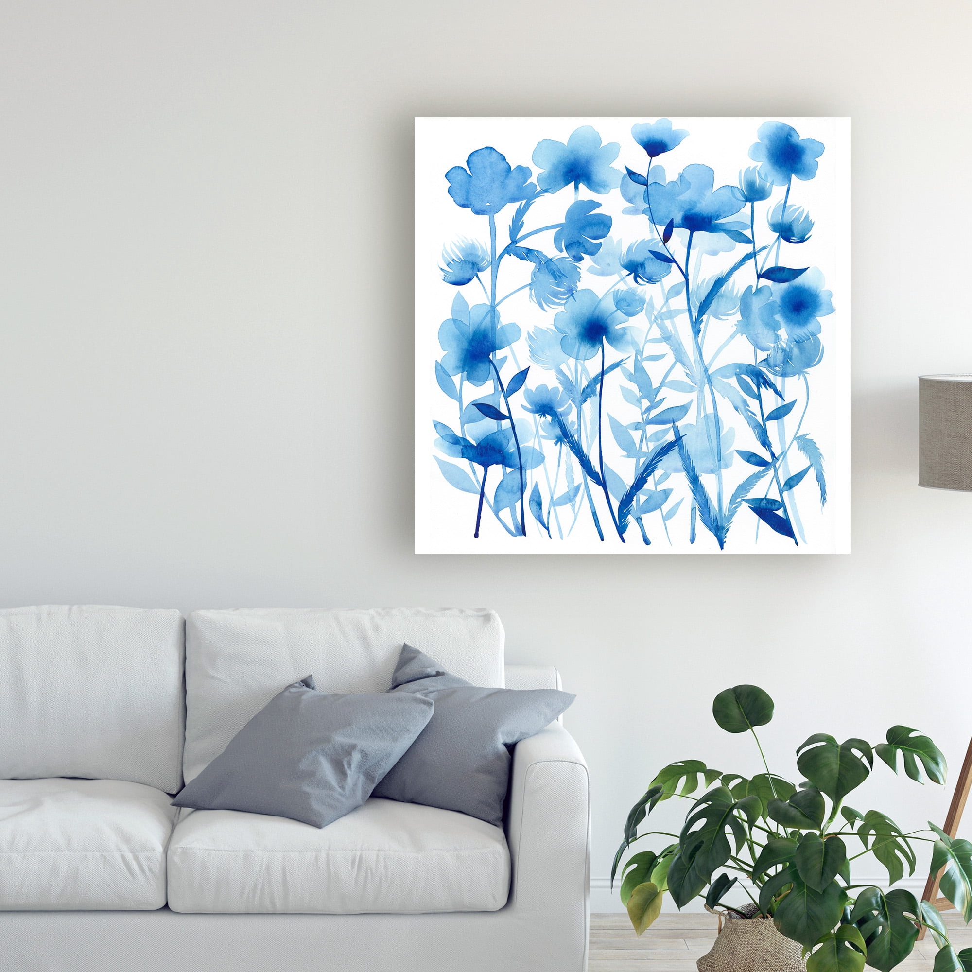 Cobalt Sway I' Canvas Art by Grace Popp