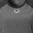 thumbnail image 4 of Evoshield Women's 3/4 Sleeve Fastpitch Softball Shirt Grey/Black M, 4 of 4