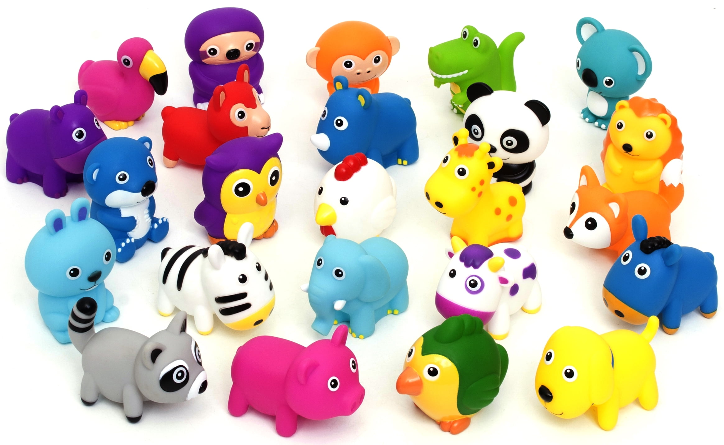 Spark. Create. Imagine. Assorted Animal Figurines, Educational Focus, 6  Pieces; Multicolored Assortment of Soft Animal Figurine Toys 