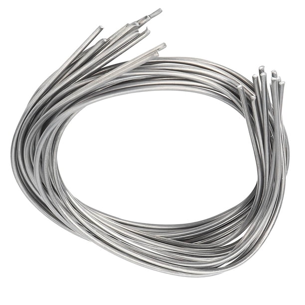 10 piezas de varillas de soldadura de cobre y aluminio, electrodo de 2 mm de diámetro, alambre con núcleo fundente para soldadura de baja temperatura
