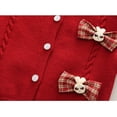 thumbnail image 3 of Conjunto de 2 piezas de suéter rojo y Jk para niñas, trajes de primavera y otoño, vestidos de Navidad para niñas, vestidos de princesa para Año Nuevo para bebés, 3 of 5