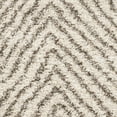 thumbnail image 2 of SAFAVIEH Hudson Adam Chevron Shag Area Rug, Ivory/Grey, 7' x 7' Round, 2 of 5