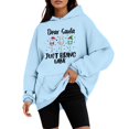 thumbnail image 1 of Wyzesi Chandails en Molleton pour Femmes Veste TP Chandail en Molleton Noël pour Femmes Manches Longues Imprimé Lettre Décontracté Motif Mignon Imprimé Noël Col Rond Pull d'Automne, 1 of 4