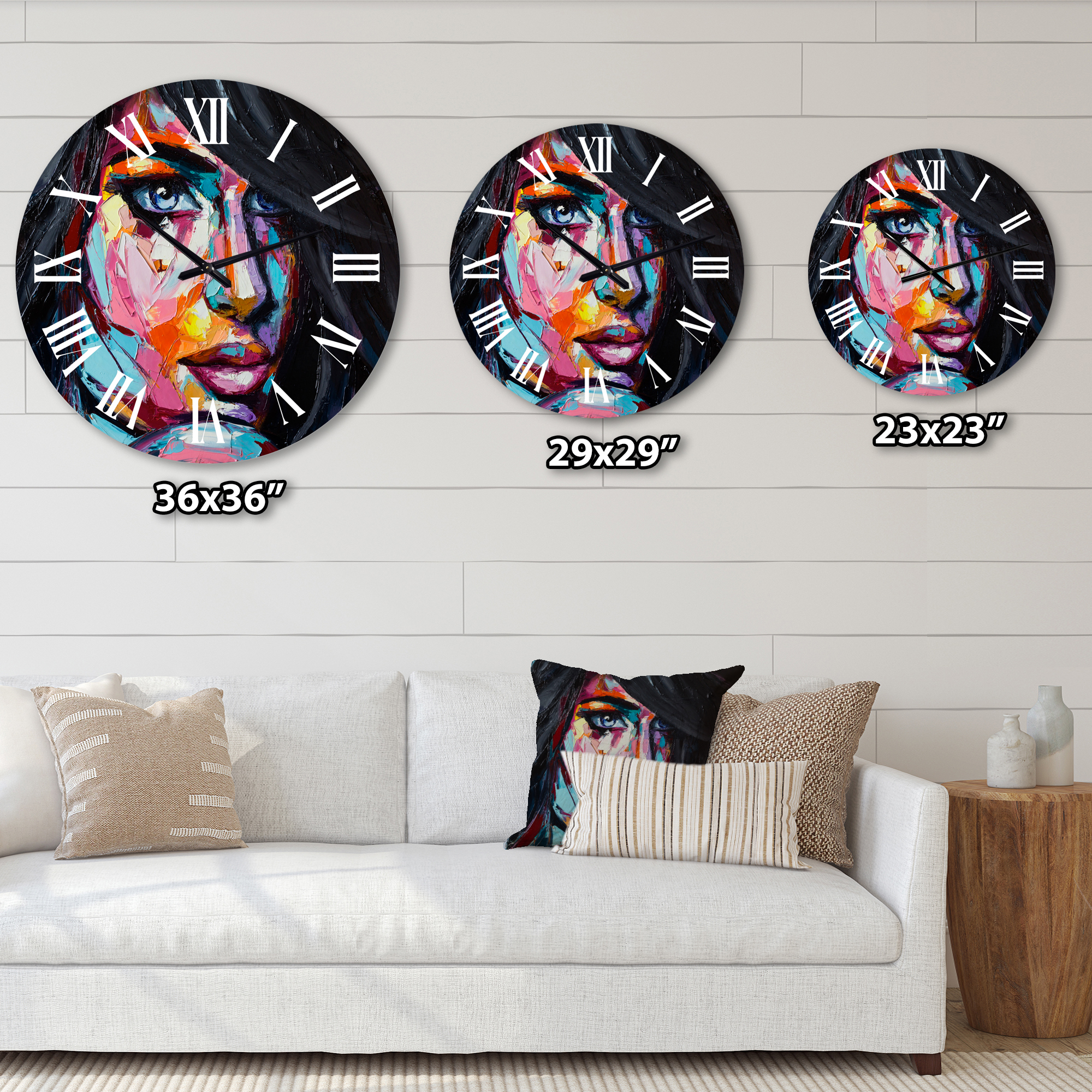 Designart 1 in Modern,Contemporary Wall Clock