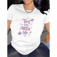 thumbnail image 6 of 【New Arrival】Best Little Sister Ever Floral Butterfly Heart Graphic T-Shirt, Cotton Crew Neck Short Sleeve Tee, Family Casual Wear Sister Birthday Holiday Gift, 6 of 10