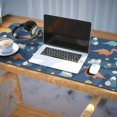 thumbnail image 3 of Long Mouse Pads for Desk,DarkBlue Cartoon Dinosaurs Mountains Eggs Desk Mats on Top Of Desks, Desk Mouse Pad Extra Large with 3mm Non-Slip Base and Stitched Edge for Gaming,Work,Home 35.4"x15.7", 3 of 5