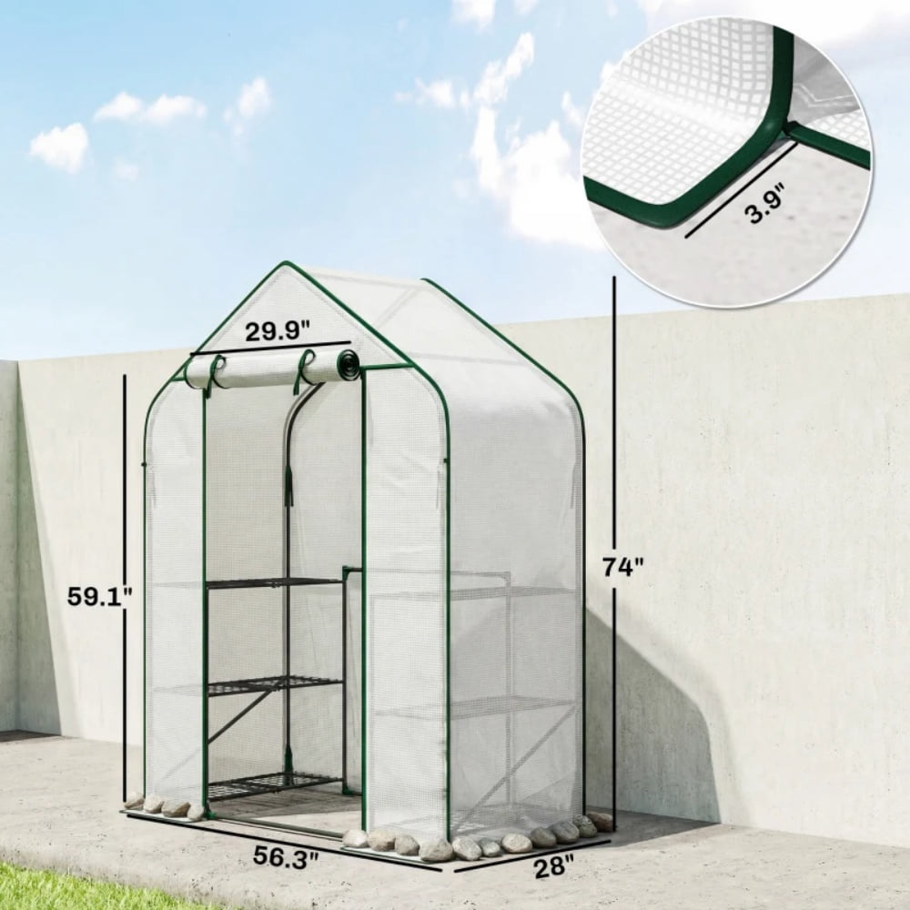 Garden Bed with Mini Greenhouse