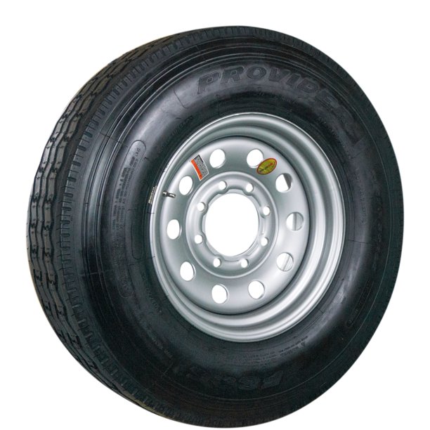 Provider ST Radial 225/75R15 15X6 5x4.5 Silver Mod Trailer Tire
