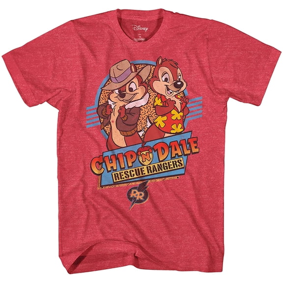 Disney Mens' Rescue Rangers Chip and Dale 90's T-Shirt (Medium)