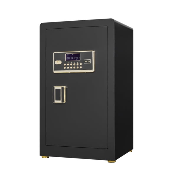 Yougu 3.5 cu ft Security Electronic Steel Home Safe, Anti-Theft Digital Security Lock Box with Smart Alert System-Black