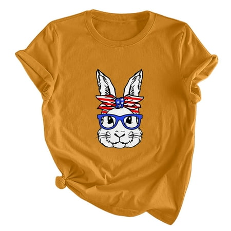 

Tank Top for Women Nursing Tops Women s Shirt Tees Funny Cute Short Sleeve T Shirt Butterfly Print Shirt Rabbit Print Tops Blouse Gift for Women Tank Tops Womens Blouses and Tops Yellow 2XL