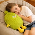 thumbnail image 5 of HEWANG Mon-ster Plush with Horn 20in Cute Face Mon-ster Stuffed Animal with Arm and Leg Stuffed Zippered Long Plush Toys for Kids, Adults (Green), 5 of 7