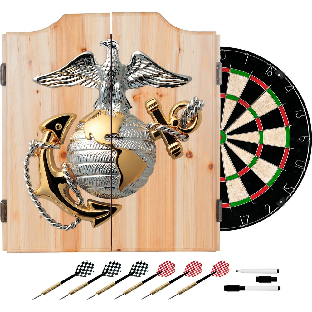 USMC Dart Set with Darts and Board Officer