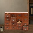 thumbnail image 5 of 16 Drawers  Vintage Tabletop Library Card Catalog Cabinet Apothecary Storage Box, 5 of 24
