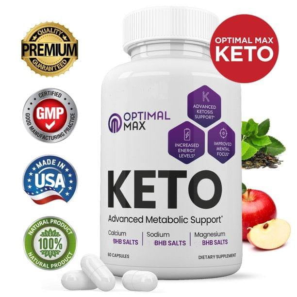 Optimal Max Keto Pills Weight Shark Management Loss Burner Diet Ketosis Support (60 Capsules, 1 Month Supply)