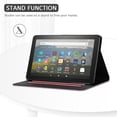 thumbnail image 5 of Dteck Slim Case For ALL-NEW Kindle Fire HD 8 and HD 8 Plus (10th Generation, 2020 Release), Slim Fit PU Leather Folio Flip Case Multi-angle Standing Cover Auto Wake Sleep, Red, 5 of 6
