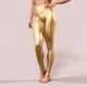 thumbnail image 3 of Leggings de cuero PU brillante y sexy para mujer: pantalones ajustados de cintura alta, tejido elástico, ropa de club/casual, largo completo, tallas S-XL., 3 of 5