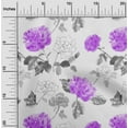 thumbnail image 1 of oneOone Cotton Poplin Twill Purple Fabric Flower & Leaves Watercolor Sewing Craft Projects Fabric Prints By Yard 56 Inch Wide, 1 of 2