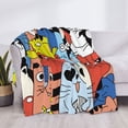 thumbnail image 3 of Yiaed Funny Cats Print Blanket Throw Blanket Soft Cozy Flannel Blanket for Home Bed Sofa Couch Chair-80"x60", 3 of 6